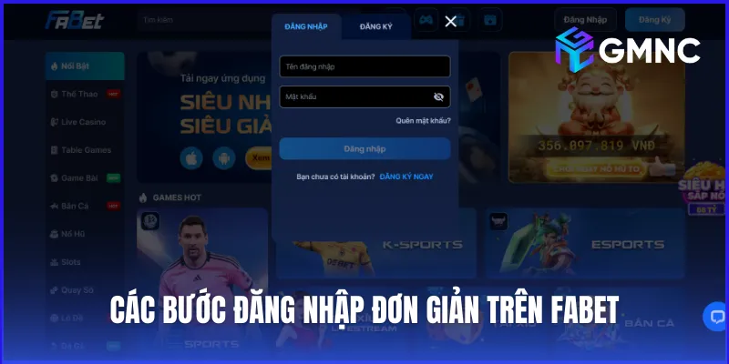Các bước đăng nhập đơn giản để truy cập vào hệ thống game của nhà cái